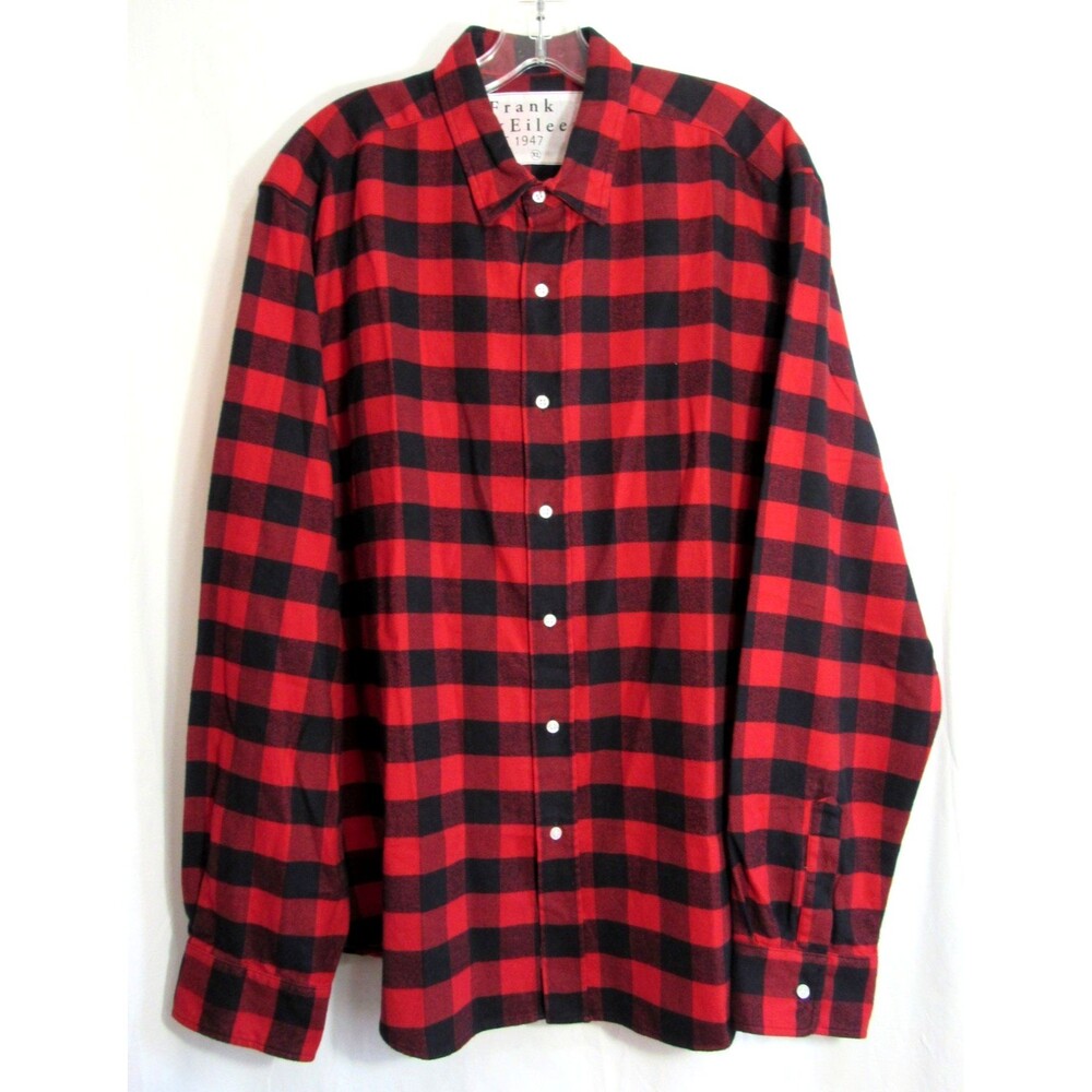 Frank & Eileen Finbar Red Plaid Flannel Long Sleeve Shirt Size XL NWOT